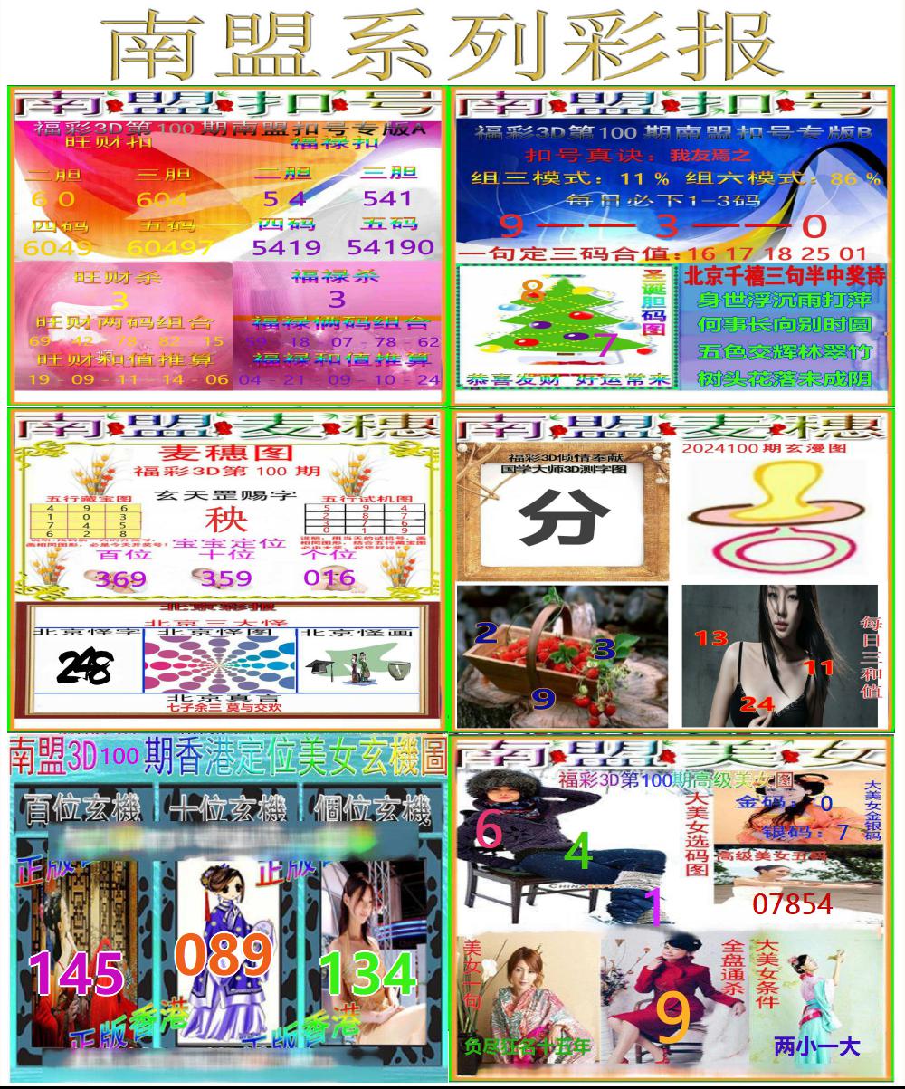 3D南盟系列彩报