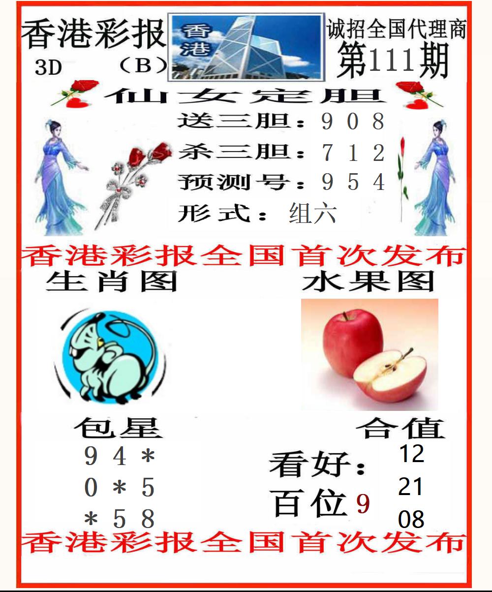 3D香港彩报B版