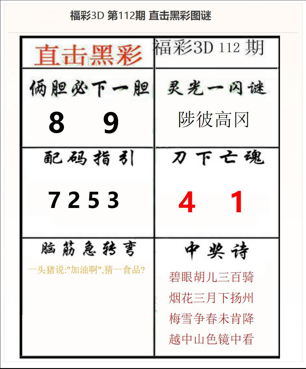 直击黑彩