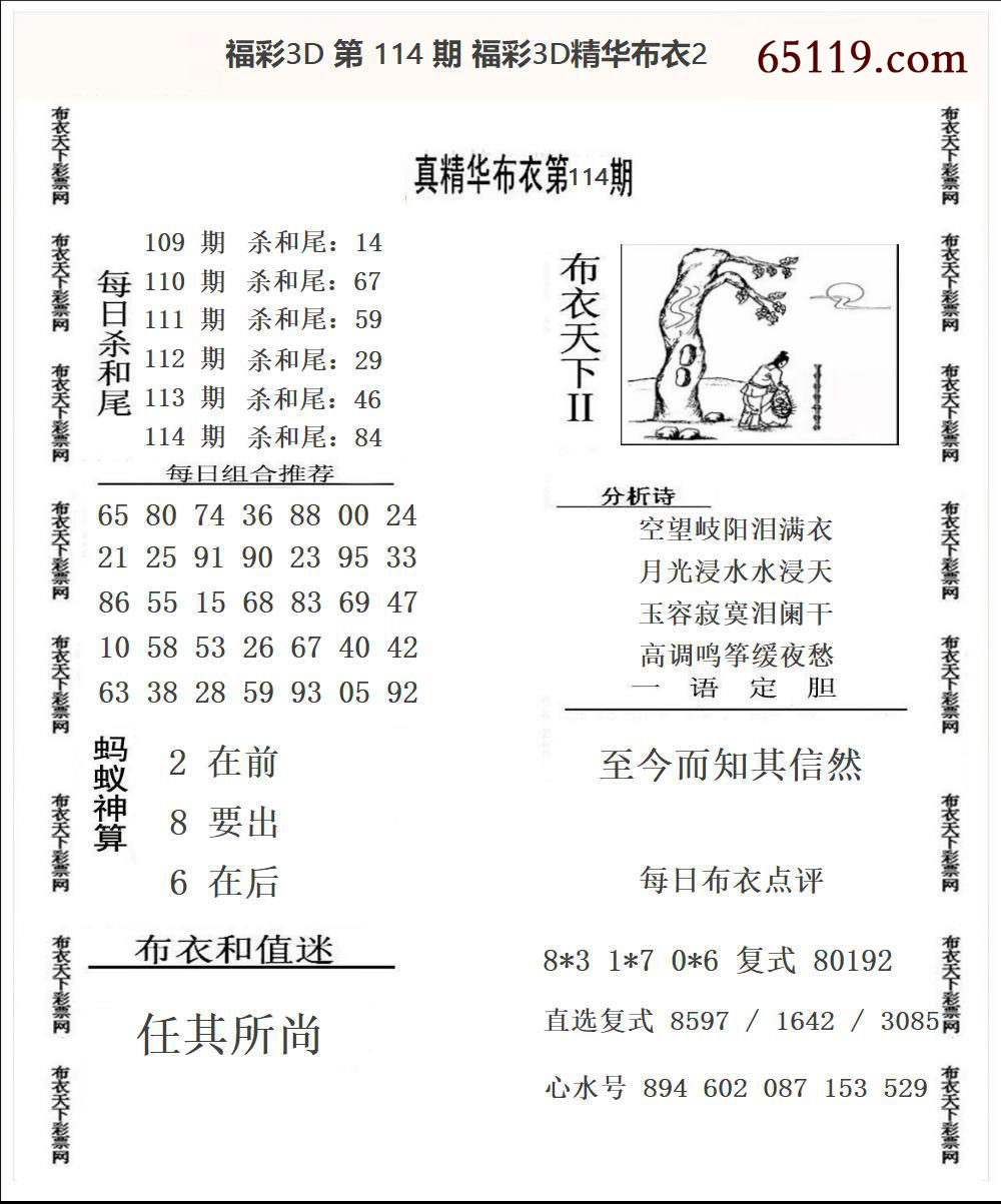 福彩3D精华布衣2