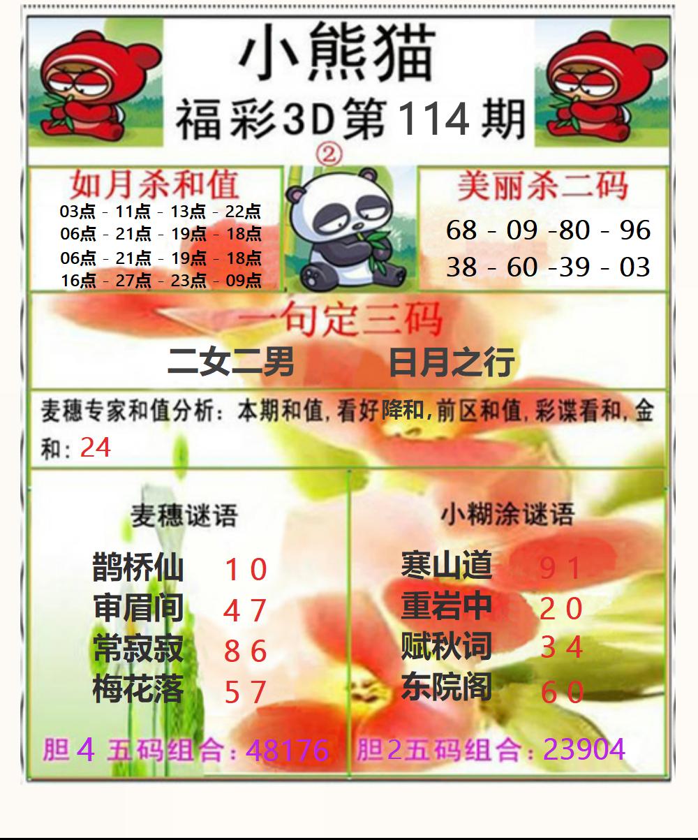 福彩小熊猫B